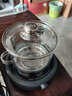 玉蘭香玻璃消毒鍋平底帶蓋茶洗可加熱煮茶杯器茶具器皿茶道配件 小號鍋1200ml+黑爐800w 曬單實(shí)拍圖