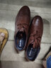 老人頭男鞋春秋季新款商務(wù)休閑皮鞋男英倫男士軟皮軟底休閑鞋 卡其色 42 曬單實(shí)拍圖