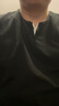 倉石一樹(shù) KAZUKI KURAISHI潮牌重磅230g高端新疆長(cháng)絨棉長(cháng)袖T恤男2025春秋V領(lǐng)休閑內搭打底衫 黑色 2XL 曬單實(shí)拍圖