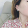 大絨鵝四葉草耳釘女百搭氣質(zhì)設計感耳環(huán)時(shí)尚名媛情人節生日禮物黑色耳飾 星星四葉草(耳骨) 曬單實(shí)拍圖