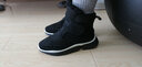 AU&MU澳洲雪地靴女士皮毛一體冬季馬丁靴坡跟羊毛大棉鞋子加絨防滑短靴 黑色 【羊皮毛一體】182 38 曬單實(shí)拍圖