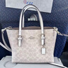 蔻馳（COACH）【品牌直供】女士MOLLIE25中號手提單肩托特包米色 C4250 曬單實(shí)拍圖