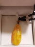 歐采妮（OUCERNY）蜜蠟吊墜雞油紅黃琥珀白花蜜水滴項鏈毛衣鏈收藏七夕情人節禮物 J7961妖孽級別 21.02克 48*33*20 曬單實(shí)拍圖