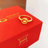 中國黃金（CHINA GOLD）黃金時來運(yùn)轉(zhuǎn)戒指女款足金貓眼珠轉(zhuǎn)運(yùn)珠指環(huán)七夕送女朋友生日禮物 時來運(yùn)轉(zhuǎn)戒指 約2.8g 曬單實拍圖