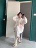 莫代爾情侶睡衣冬季加絨加厚珊瑚絨女士保暖法蘭絨男士可外穿家居服套裝 58272# 女M+男L 曬單實(shí)拍圖