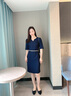 J-ME夏秋季職業(yè)連衣裙小西裝女修身氣質(zhì)酒店工裝職業(yè)裝女裝套裝正裝珠寶金店售樓部美容院工作服新品 7分繡小西裝 S 曬單實(shí)拍圖