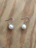 月妃【領(lǐng)10元券】925銀耳鉤 淡水珍珠耳環(huán)耳釘 強光澤 送愛(ài)人生日禮物 白色8-9mm 曬單實(shí)拍圖