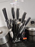 十八子作 黑狐七件套刀S2703 廚房菜刀組合套裝刀具 陽(yáng)江不銹鋼菜刀 曬單實(shí)拍圖