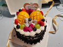知印禮物甜品鮮花速遞生日禮物蛋糕同城配送玫瑰送愛(ài)人朋友花束全國送 11朵混搭花+6寸水果蛋糕 曬單實(shí)拍圖