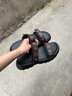 柯盾（KEDUN）拖鞋男夏季時(shí)尚厚道皮拖外穿新款一字拖潮流軟底防滑沙灘鞋涼鞋 黑色 41 曬單實(shí)拍圖