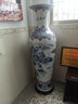 景界景德鎮(zhèn)陶瓷器 1.2/1.6米手繪青花源遠流長落地大花瓶客廳電視柜玄關(guān)擺件 辦公室酒店別墅裝飾品 【單根 高1.6米+底座】 曬單實拍圖