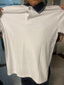 中小學(xué)生校服內搭短袖T恤夏季休閑高中生白色上衣polo衫高中班服 白色藏藍領(lǐng)白邊 170 曬單實(shí)拍圖