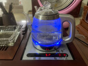 祝豐 玻璃全自動上水壺電熱水壺抽水功夫茶臺燒水壺茶具煮水壺燒水器電茶壺泡茶機底部上水壺蒸煮茶器 37x20 三合一款（燒水+煮茶+消毒）） 曬單實拍圖