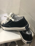 夏季新款帆布鞋女鞋子韓版原宿學(xué)生ulzzang板鞋平底百搭 黑色 38 曬單實(shí)拍圖