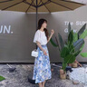 艾柔丹法式連衣裙女裝衣服夏天小個(gè)子顯瘦套裝兩件套裙子女夏季2025新款 粉色套裝 2XL 曬單實(shí)拍圖