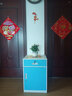 常捷矮柜文件柜鐵皮柜帶鎖床頭柜儲(chǔ)物柜桌下辦公抽屜柜工具柜小柜子 一斗一門藍(lán)色套 曬單實(shí)拍圖