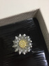 韓國時尚簡約雛菊花朵領針女百搭胸針胸花衣服配飾領扣裝飾飾品 銀色(單只) 曬單實拍圖
