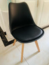 格田彩 餐椅家用椅子北歐簡(jiǎn)約休閑靠背椅辦公椅伊姆斯咖啡椅門(mén)店餐桌椅 黑色軟墊【進(jìn)口櫸木腿】 曬單實(shí)拍圖