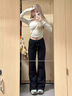 浪莎微喇叭運(yùn)動(dòng)褲女2025夏季新款防曬褲薄款顯瘦馬蹄褲小個(gè)子拖地衛(wèi)褲 黑色【常規(guī)】華棉春秋款 M 【推薦96-110斤】 曬單實(shí)拍圖