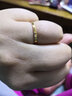 牧笛（MUDI） 18k黃金戒指女玫瑰金細(xì)款光圈素戒關(guān)節(jié)戒情人禮物送女友紀(jì)念 18K金黃 16號 曬單實拍圖