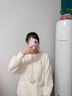 皮爾卡丹（pierre cardin）小熊可愛耳朵衛(wèi)衣女春秋oversize連帽薄款外套ins潮寬松慵懶上衣 字母兔耳朵+兩只熊頭薄款-杏色 M 曬單實拍圖