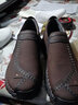 LZDZN懶人皮鞋一腳蹬潮男鞋子厚底內增高英倫休閑手工縫制上線(xiàn)2023新款 暗棕 42 曬單實(shí)拍圖