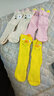 李晨曦嬰兒襪子寶寶春秋松口襪新生兒長(cháng)筒襪幼兒卡通可愛(ài)超萌兒童襪子 黃色小雞長(cháng)筒襪【3雙裝】 XS(適合0-1歲） 曬單實(shí)拍圖