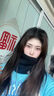 逐港冬季圍脖男女通用加絨加厚脖套戶外騎行面罩百搭針織護頸套頭圍巾 黑色 曬單實拍圖