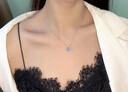 法蔻（farcoko）一鹿有你項鏈女新款銀鎖骨鏈新年生日七夕情人節禮物送女友送老婆 藍鉆 曬單實(shí)拍圖
