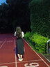 與欣夏天背帶連衣裙子女學生長裙子套裝女夏裝新款初中高中生日系黑色學院風裙 白衣黑裙一套配腰帶 均碼【可備注碼數(shù)】 曬單實拍圖