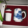 古鎮陶瓷陶瓷水杯景德鎮茶具大容量泡茶茶杯帶蓋茶水分離杯過(guò)濾馬克杯杯子 江南水鄉公仆杯 曬單實(shí)拍圖