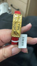 蓓影黃金手鏈男士足金十字架手鐲轉(zhuǎn)運(yùn)珠情侶飾品送男友七夕情人禮物 黃金十字紅色皮繩 曬單實(shí)拍圖