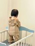 幼歌（YOUGE）嬰幼兒秋季保暖可愛(ài)純色爬服蓬松軟糯親膚寬松連身衣潮 曲奇摩卡 80cm 曬單實(shí)拍圖