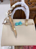 高檔手提包包女2024新款輕奢大氣鉑金包大容量媽媽包高級感斜挎包 杏色 大包 曬單實(shí)拍圖