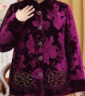 安贞雪母亲节礼物妈妈装冬装棉服冬季老年人女士喜庆过寿生日款LYFS367 紫色套装 XL建议85-100斤 实拍图