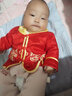 誠心城裕嬰兒衣服春夏秋裝新款單層薄款唐裝男女寶寶滿月服周歲百天禮服 1289雙龍+鞋+襪+帽  73 曬單實(shí)拍圖