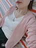 古梵莎冰絲針織開(kāi)衫女夏季女裝中長(cháng)款外搭寬松薄款外套空調衫女 藕粉色 M 曬單實(shí)拍圖