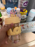 HOLOHOLO雙飲玻璃水杯女便攜咖啡杯可愛(ài)高顏值帶吸管隨行學(xué)生杯子 鵝黃色 360ml 【一蓋兩用】 曬單實(shí)拍圖