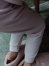 Radinka2025春秋新款女童棉打底褲女孩褲子薄款卡通印花女寶寶仿牛仔BDB JLC英文女孩打底褲灰 110cm 曬單實(shí)拍圖