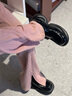 COZY STEPS可至女士春季新款舒適百搭樂(lè)福鞋厚底增高泡泡鞋 曜石黑 36 曬單實(shí)拍圖