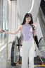 Mandy Zhang真絲醋酸法式別致外穿小吊帶背心女夏內(nèi)搭針織掛脖上衣 丁香紫 XS 155/80A 曬單實拍圖