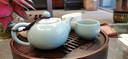 尋汝汝窯茶壺陶瓷汝瓷開片天青色功夫茶具井欄壺沖泡茶壺高檔西施壺 禪心壺(約200ml) 曬單實拍圖