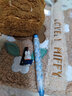 米菲（MIFFY）斜挎包女高級感單肩包生日禮物肩帶可調(diào)可愛風帶掛件仿羊羔毛絨包 卡其色 曬單實拍圖
