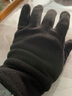 新術(shù)手套男士秋冬季青年情侶手套加厚男女士冬季騎行保暖戶(hù)外抓絨手套 黑色 曬單實(shí)拍圖