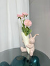 正想 創(chuàng  )意兔子花瓶擺件工藝品客廳玄關(guān)電視酒柜插花擺設辦公室裝飾品 氣球兔花插（綠色） 曬單實(shí)拍圖