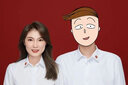 派賦結(jié)婚證情侶登記白襯衫結(jié)婚證件情侶裝長(zhǎng)袖襯衣定制創(chuàng)意刺繡衣服 【固定】空白款 女37/M 105-115斤 曬單實(shí)拍圖