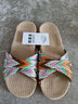 熙慕萊亞麻拖鞋女士涼拖鞋男棉麻托情侶四季夏天家居鞋室內防滑 藍色(女鞋) 26(39-40碼) 曬單實(shí)拍圖