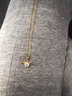 琳希黃金項鏈999足金鉆石天使之翼吊墜鎖骨鏈金墜七夕情人節禮物 30分鉆石-999足金項鏈 曬單實(shí)拍圖
