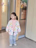 班喜迪女童外套春秋款2025新款洋氣女寶寶三合一可拆卸秋裝童裝兒童衣服 米色 100 曬單實(shí)拍圖