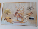 昊聰客廳裝飾畫沙發(fā)背景墻壁掛畫款輕奢現(xiàn)代簡約高檔壁畫三聯(lián)畫 星光麋鹿A 【左右55*80】＋【中間120*80】 輕奢金框【晶瓷鑲鉆】 曬單實(shí)拍圖